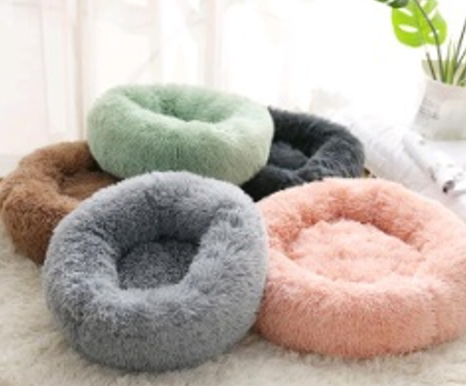 Pet donut long plush beds